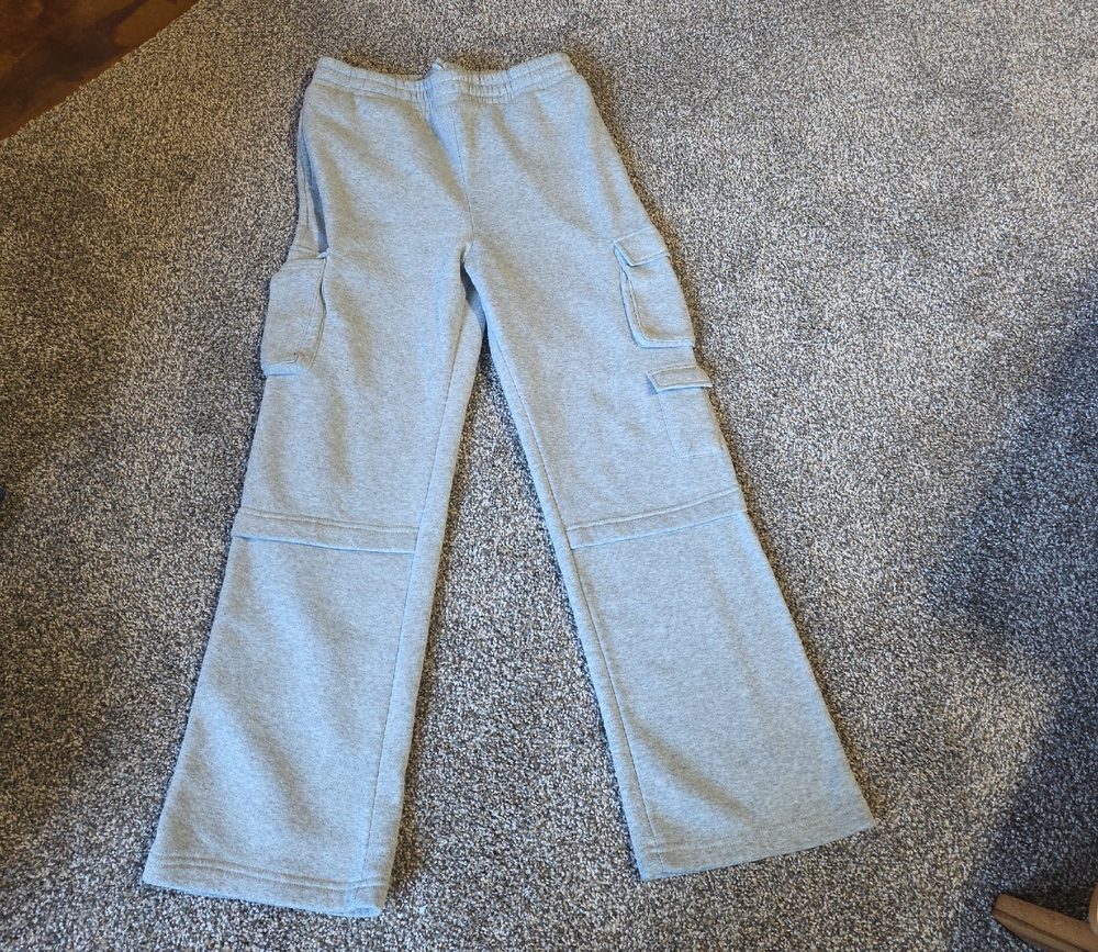 Women's Light Gray Cargo Joggers